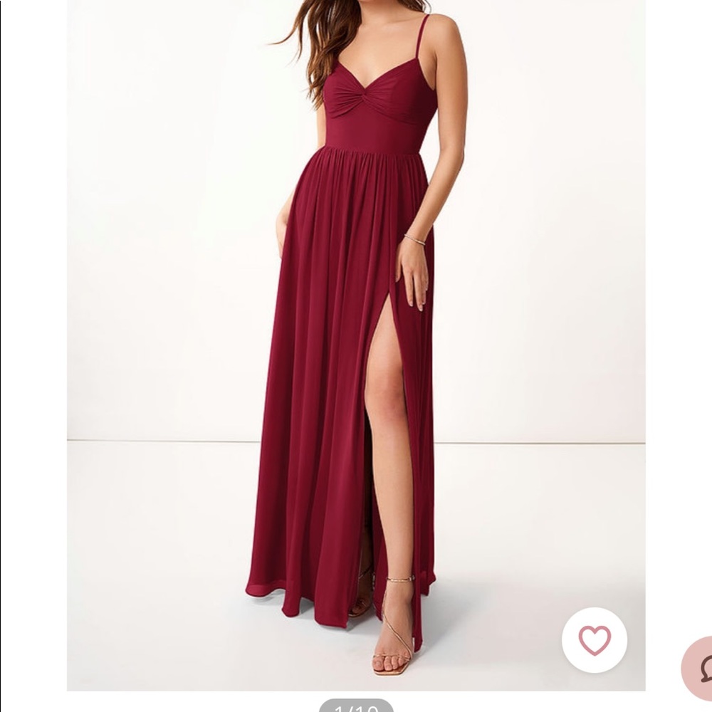 Azazie burgundy bridesmaid dress